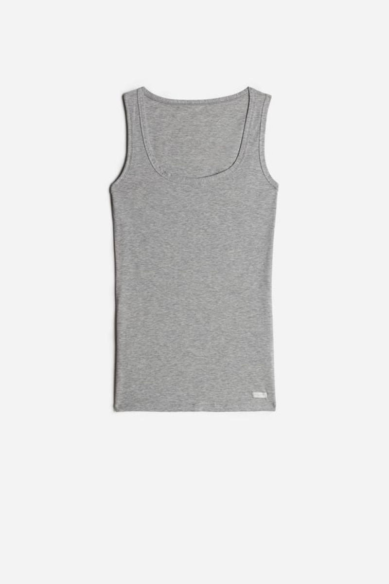 Intimissimi Bomulds Tank Top Grå | ZDKMJ55999